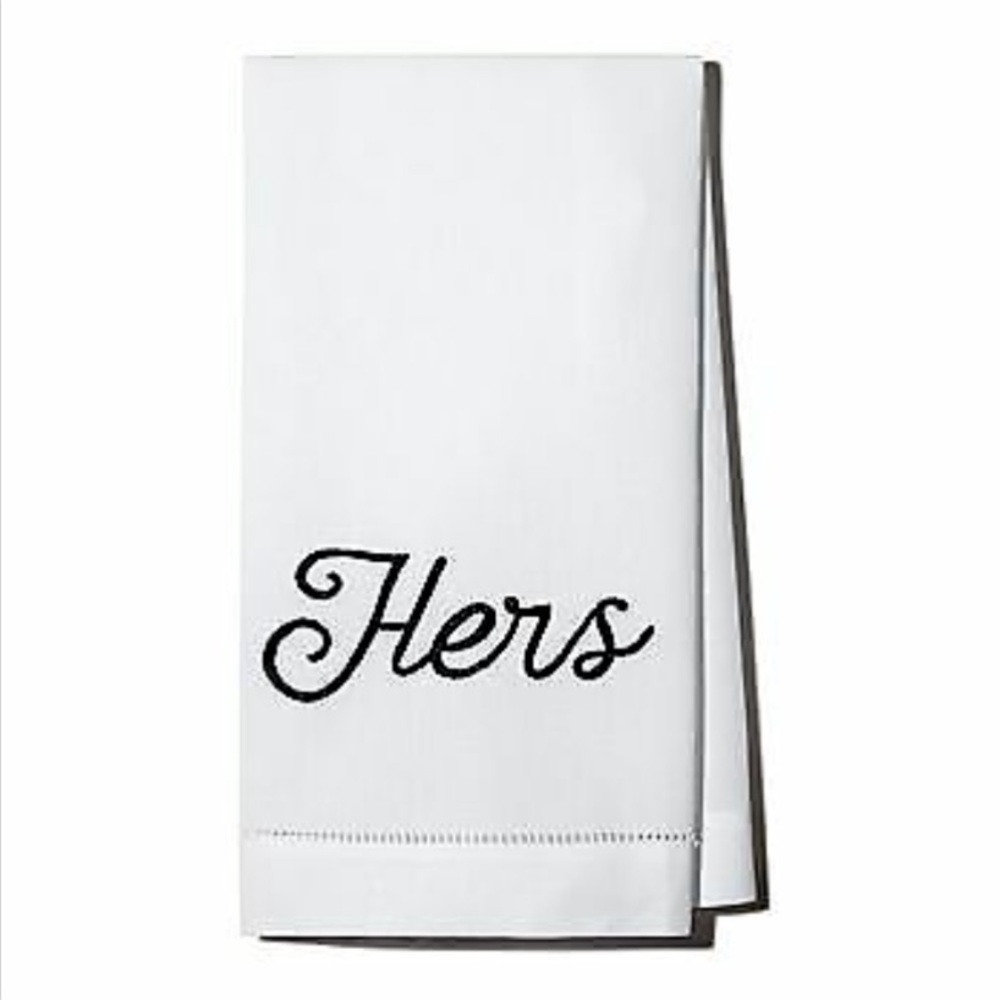 Henry handwork ‘HERS’ embroidered towel NWT
